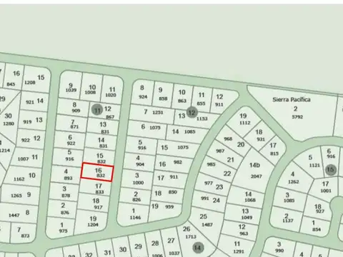 Terreno en Venta de 832,0 m2