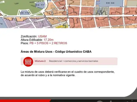 Terreno en Venta en Caballito, USD 480.000