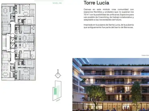 2 amb. en POZO T.LUCIA en CANVAS Barracas c/pasaje comercial