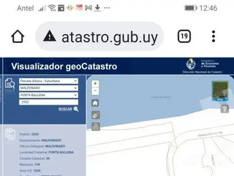 Terreno en Venta en Punta Ballena, USD 65.000