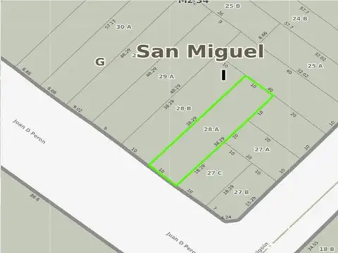 Terreno en Venta de 382,0 m2