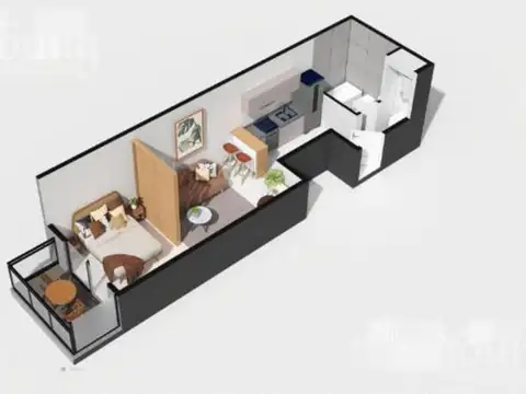 Departamento de pozo en venta Wilde