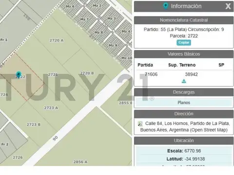 Calle 161 y 84 - (3,9 Hectareas en Venta)