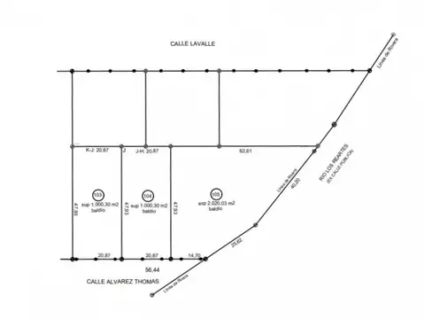 Terreno en Venta de 2000,0 m2