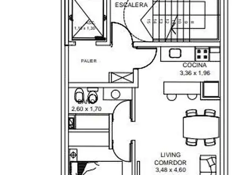 Departamento en Venta de 1 dormitorio