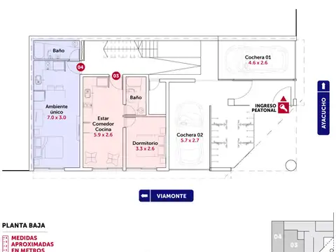 Departamento en Venta de 2 ambientes