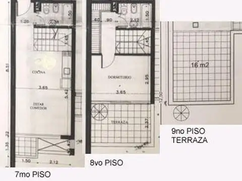 Departamento 2 ambientes con 2 baños