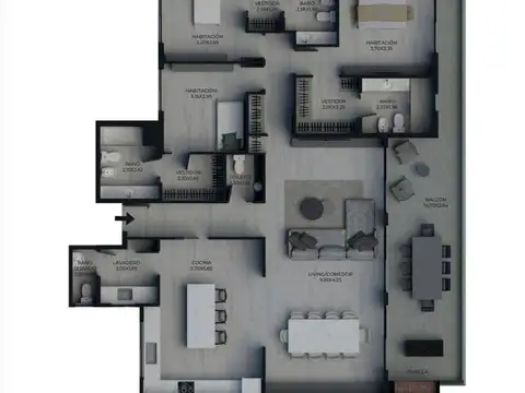 Departamento en Venta de 4 ambientes