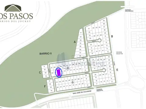 RETASADO, LOS PASOS GOLF ó LOS PASOS 2 terreno 830m2 FRENTE SUR, central, NO ES PERIMETRAL, CUOTA DE OBRA PAGADA
