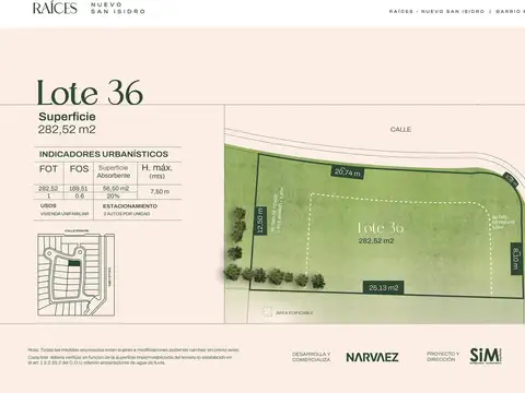 Terreno en Venta de 282,0 m2