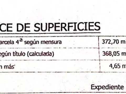 Terreno en Venta de 372,0 m2