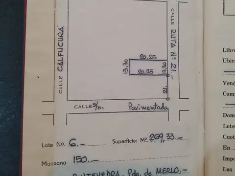 Terreno en Venta en Barrio Las Torres, USD 229.000