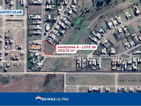 LOTE 2122M2 EN VENTA COUNTRY LA CASCADA FONDO GOLF