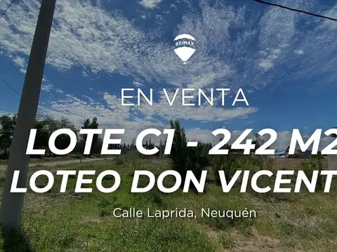 Lote C1 En Venta Loteo Don Vicente En Neuquén