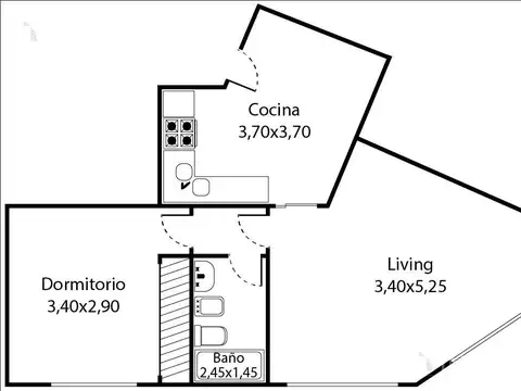 VENTA PH2 AMB. CON TERRAZA EN JOSE INGENIEROS
