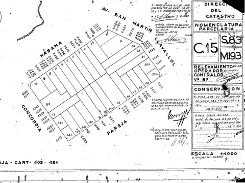 Terreno en Venta 9  mts Frente