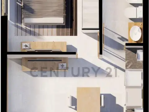 Departamento 2 ambientes con 1 baño