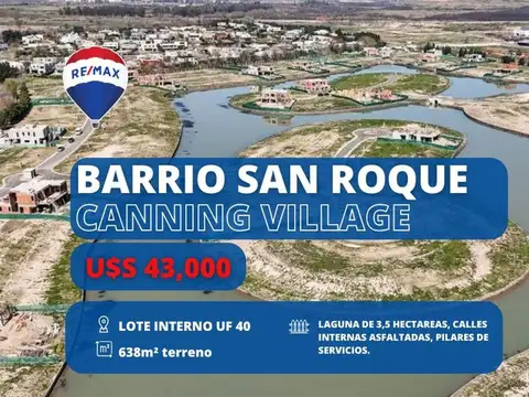 LOTE INTERNO EN VENTA EN SAN ROQUE CANNING VILLAGE