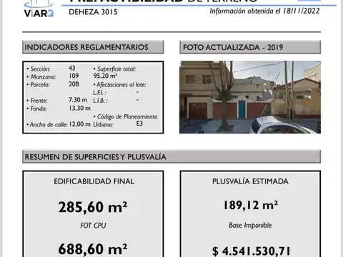 Terreno en Venta de 95,0 m2