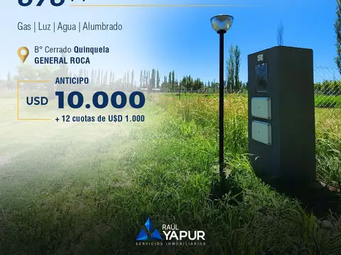 TERRENOS EN VENTA, LOTEO QUINQUELA | GENERAL ROCA