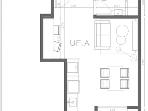 Departamento en Venta de Monoambiente