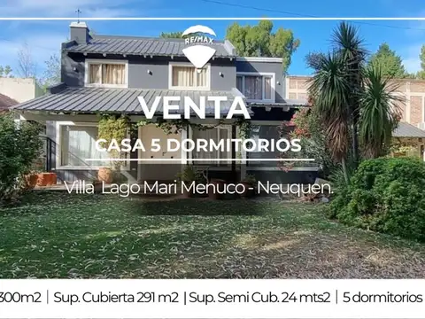 VENTA CASA 5 DORMITORIOS VILLA LAGO MARIMENUCO