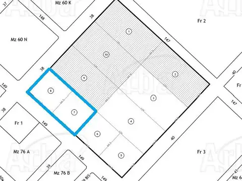 Terreno en Venta de 8320,0 m2