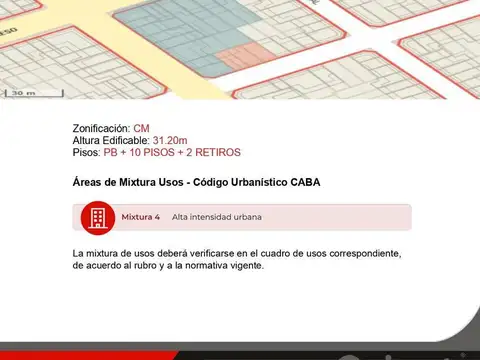 Terreno en Venta en Belgrano, USD 650.000