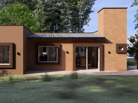 Casa 2 ambientes con 2 baños