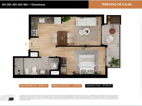 Venta de apartamento 1 dormitorio en La Blanqueada