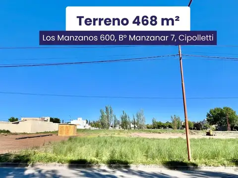 VENTA | TERRENO EN B. MANZANAR 7, CIPOLLETTI