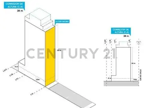 Terreno en Venta 34,41  mts Fondo