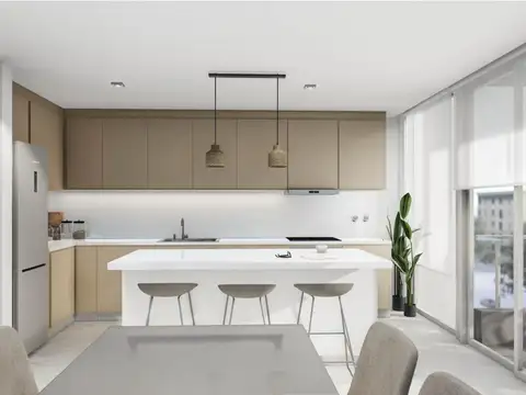 Departamento 2 ambientes con 2 baños