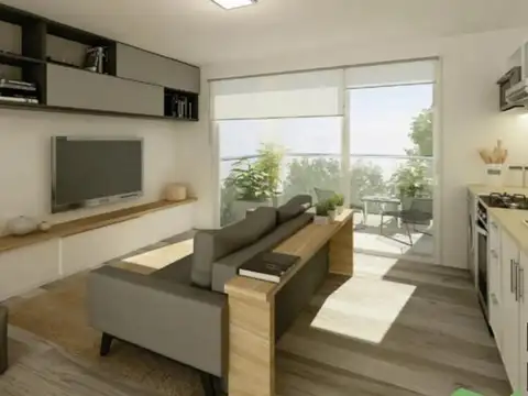 Monoambiente divisible, Piso 1°A, 38,80 m2 total,  c/balcón