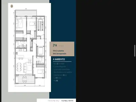 Departamento 3 ambientes con 1 baño