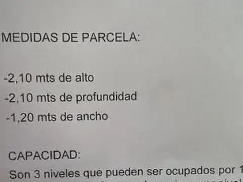 Parcela en Venta en Memorial Pilar.
