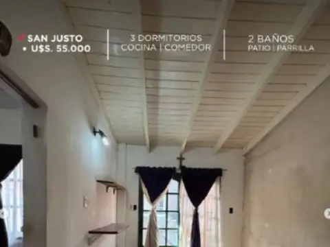 Depto Tipo Casa en Venta en Casanova Oeste, USD 55.000