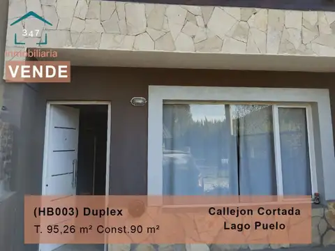 (HB003) LAGO PUELO (B° Maderera) Duplex de estreno