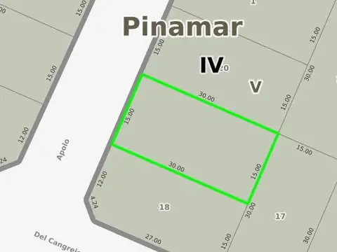 Terreno en venta - 450mts2 - Pinamar