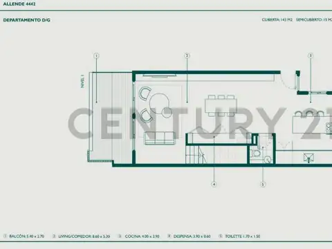 Allende 4400, Piso 3