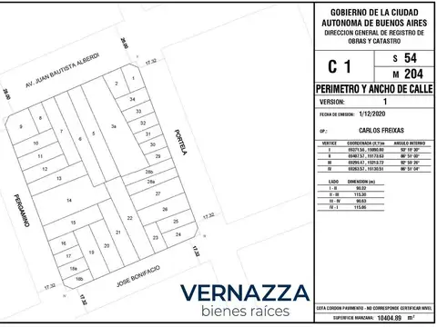 USD230 la incidencia! Lote en venta Floresta 1600 m² vendibles.