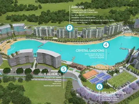 Departamento en Venta en Nordelta Remeros Beach, USD 374.740