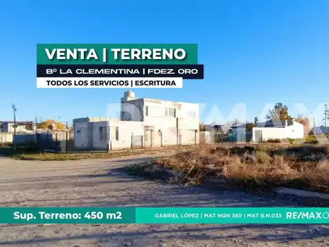 En Venta Terreno 450 m2 - Fernández Oro