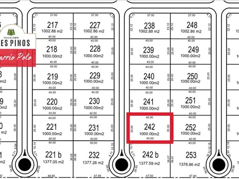 Terreno en Venta en Los Tres Pinos, USD 18.000