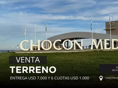 En Venta Terreno 625 mt2 Chocón Medio