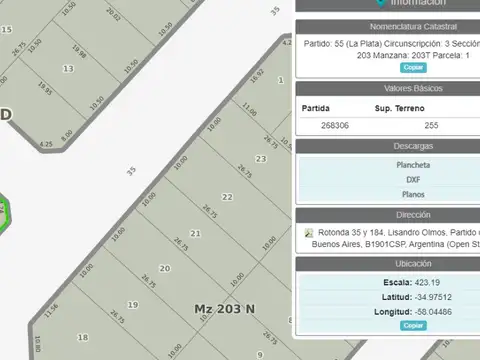 Terreno en Venta en Melchor Romero, USD 18.000
