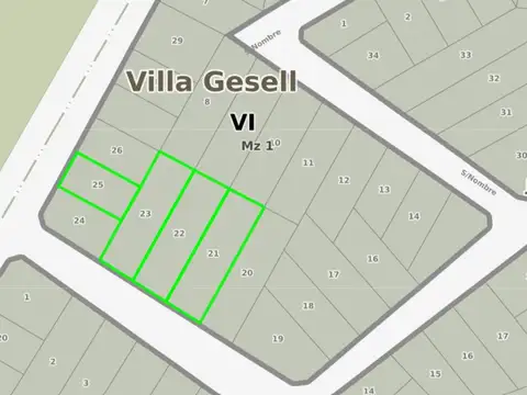 Cuatro terrenos venta en Villa Gesell bien ubicados