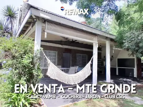 Venta Casa 4 Amb Jardin Parrilla Garaj  Mte Grande