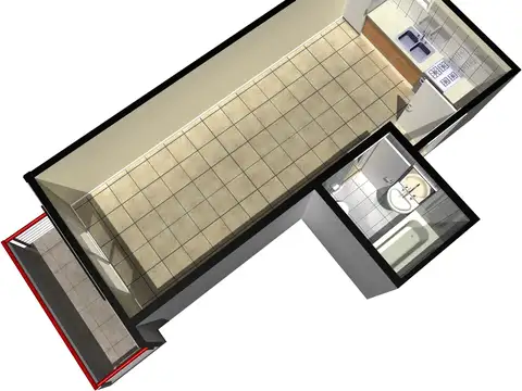 Departamento en Alquiler de Monoambiente