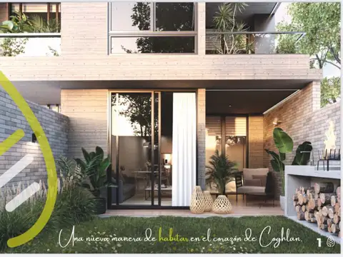 VENTA DEPARTAMENTO 3 AMBIENTES, ESCRITORIO, CON JARDIN Y PARRILLA, PROYECTO EXCLUSIVO EN COGHLAN